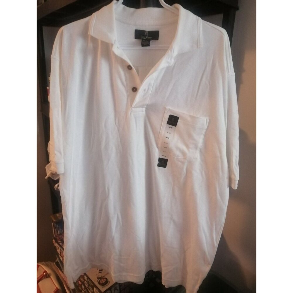 Gary Player Polo All White Size Medium NWT